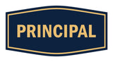 Signs ByLITA Fancy Principal Sign with Adhesive Tape, Mounts On Any Surface, Weather Resistant, Indoor/Outdoor Use