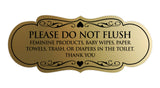 Signs ByLITA Designer Please Do Not Flush Etiqutte Sign