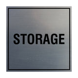 Brushed Silver Signs ByLITA Square Storage Sign