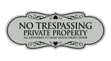 Signs ByLITA Designer No Trespassing Private Property Sign All Deliveries to Main House Front Door Sign