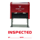 INSPECTED By Date Self Inking Rubber Stamp