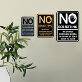 Portrait Round No Soliciting We Do Not Purchase Goods or Services Sold Door to Door Wall or Door Sign
