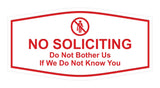 Fancy No Soliciting Do Not Bother Us If We Do Not Know You Wall or Door Sign