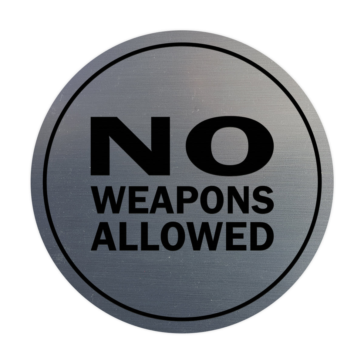 Signs ByLITA Circle No Weapons Allowed Sign