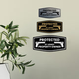 Fancy Protected By Armed Property Owner Wall or Door Sign