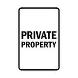 Portrait Round Private Property Sign