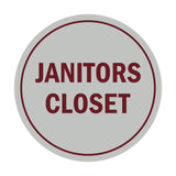 Signs ByLITA Circle Janitors Closet Sign