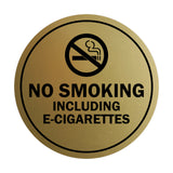 Signs ByLITA Circle No Smoking Including E-Cigarettes Sign