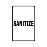 Portrait Round Sanitize Sign
