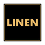 Signs ByLITA Square Linen Sign with Adhesive Tape, Mounts On Any Surface