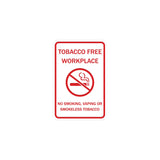 ByLITA Tobacco Free Workplace No Smoking, Vaping Or Smokeless Tobacco Sign