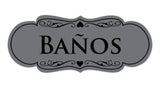 Signs ByLITA Designer Spanish Baños Sign
