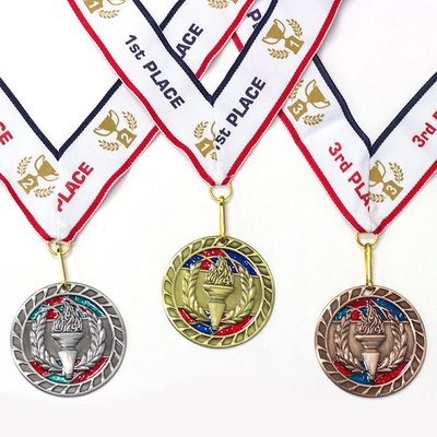 1st 2nd 3rd Place Victory Award Medals - 3 Piece Set (Gold, Silver, Bronze) Includes Ribbon