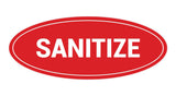 Oval Sanitize Sign