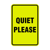 Portrait Round Quiet Please Sign