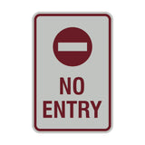 Portrait Round No Entry Sign