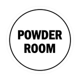 Signs ByLITA Circle Powder Room Sign