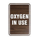 Portrait Round Oxygen In Use Sign