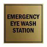 Square Emergency Eye Wash Station Sign with Adhesive Tape, Mounts On Any Surface, Weather Resistant