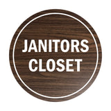 Signs ByLITA Circle Janitors Closet Sign