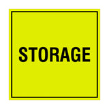Yellow / Black Signs ByLITA Square Storage Sign