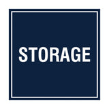 Navy Blue / White Signs ByLITA Square Storage Sign