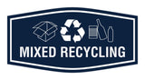 Fancy Mixed Recycling Wall or Door Sign