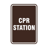 Portrait Round Cpr Station Sign