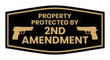 Fancy Property Protected By 2nd Amendment Wall or Door Sign