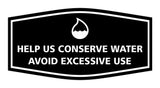 Signs ByLITA Fancy Help Us Conserve Water Avoid Excessive Use Sign