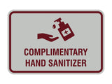 Classic Frame Complimentary Hand Sanitizer Sign