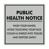 Signs ByLITA Square Public Health Notice Wash Your Hands Sign