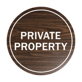 Signs ByLITA Circle Private Property Sign