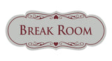 Signs ByLITA Designer Break Room Sign