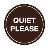 Signs ByLITA Circle Quiet Please Sign