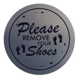 PLEASE REMOVE SHOES Circle Wall Door Sign