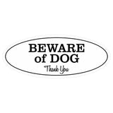 Oval BEWARE OF DOG Thank You Sign