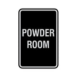 Signs ByLITA Portrait Round Powder Room Sign with Adhesive Tape, Mounts On Any Surface, Weather Resistant, Indoor/Outdoor Use