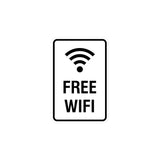 Portrait Round Free WiFi Sign with Adhesive Tape, Mounts On Any Surface, Weather Resistant