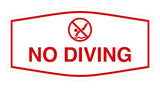 Signs ByLITA Fancy No Diving Sign with Adhesive Tape, Mounts On Any Surface