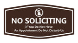 Fancy No Soliciting If You Do Not Have An Appointment Do Not Disturb Us Wall or Door Sign