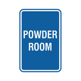 Signs ByLITA Portrait Round Powder Room Sign with Adhesive Tape, Mounts On Any Surface, Weather Resistant, Indoor/Outdoor Use