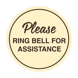Signs ByLITA Circle Please Ring Bell For Assistance Sign