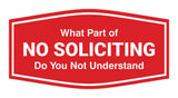 Fancy What Part of No Soliciting Do You Not Understand Wall or Door Sign