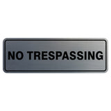 Standard No Trespassing Sign