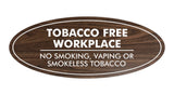 Signs ByLITA Oval Tobacco Free Workplace No Smoking Sign