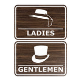 Signs ByLITA Classic Framed Ladies And Gentlemen Sign Set