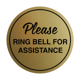 Signs ByLITA Circle Please Ring Bell For Assistance Sign