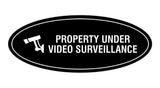 Oval Property Under Video Surveillance Sign