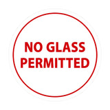 Signs ByLITA Circle No Glass Permitted Sign